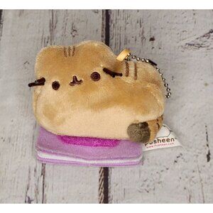 2.5" Pusheen Mini Brown Keychain Series 3 Blind Box Places Cats Sit Purple Book